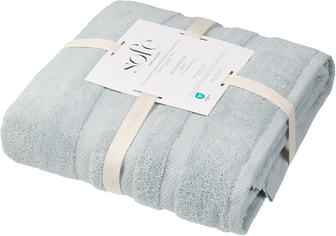 SOFE H&L | Olea Luxury Turkish Cotton Bath Towel Set of 1 : 1 Jumbo Bath Towel - Image 7