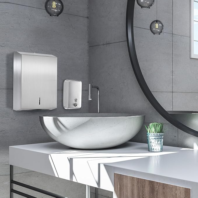2 Pcs Commercial Soap Dispenser and Paper Towel Dispenser Set - Image 5