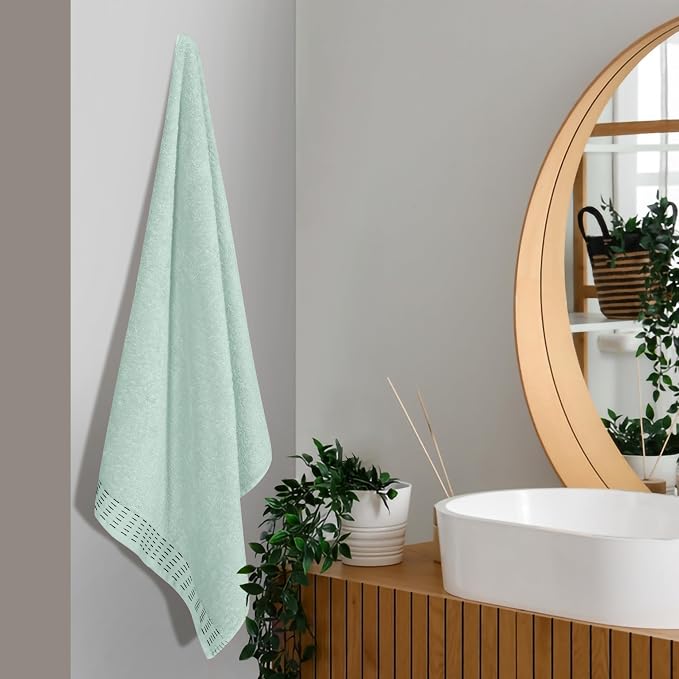 Cotton 2 Pack Oversized Bath Towel Set 28x55 inches, Large Bath Towels - Image 3