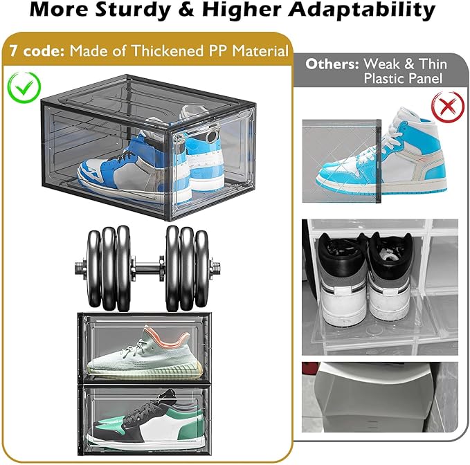 7 code Thicken & Sturdy Clear Shoe Storage Organizer - Image 7