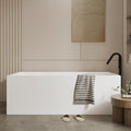 59" Freestanding Bathtub，Acrylic Deep Soak Tub, Glossy White, Easy Install by Unknown