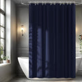 Navy Blue Fabric Shower Curtain Liner by Seenus