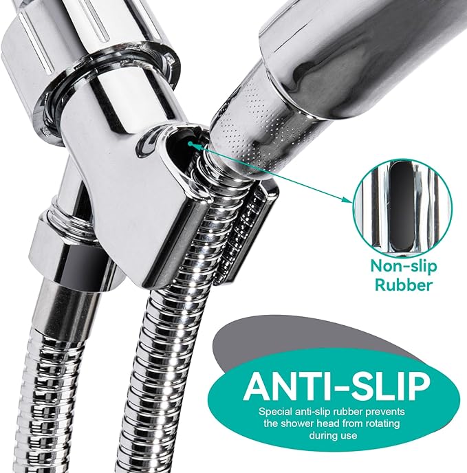 Adjustable Handheld Shower Head Holder- Premium ABS Bracket- Brass Ball 360 - Image 6