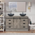 48 inch Barn Door Bathroom Vanity by Solidee