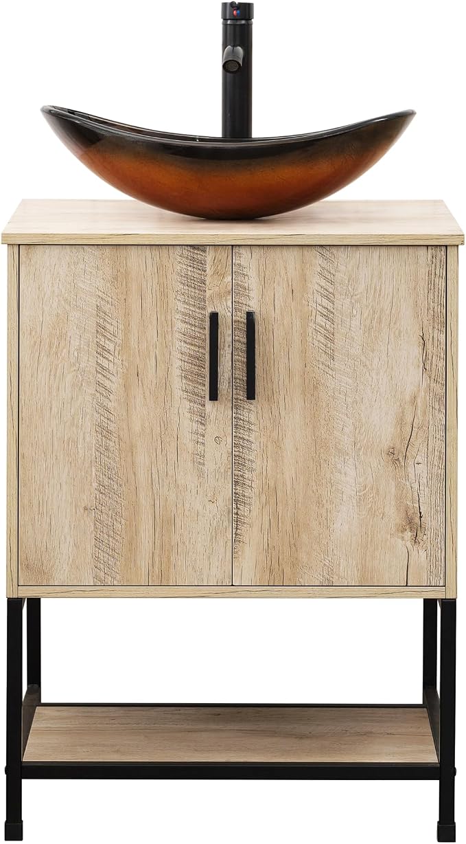 UEV Rustic Oak 24" Bathroom Vanity - Image 9