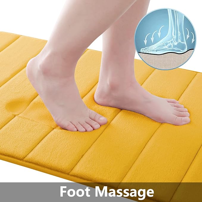 Buganda Memory Foam Bath Mat, Ultra Soft and Non-Slip Bathroom Rugs, Water - Image 3