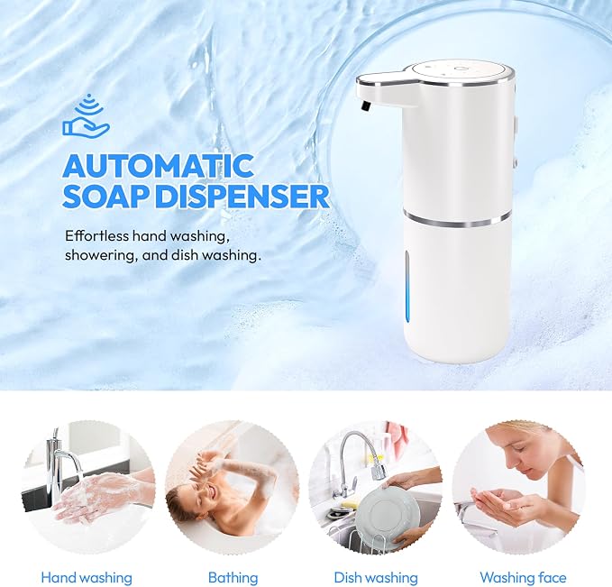 Automatic Soap Dispenser Touchless, Liquid Hand Soap Dispenser 12.8oz USB - Image 7