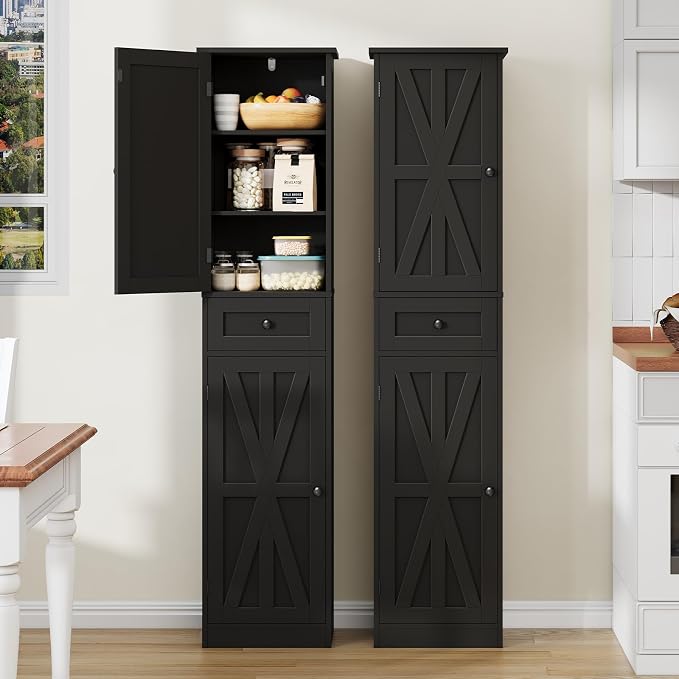 67" H Tall Bathroom Cabinet, Narrow Storage Cabinet - Image 4