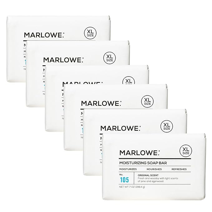 MARLOWE. No. 105 Bar Soap for Men 7 oz Moisturizing Body Soap, Nourishing & by MARLOWE.