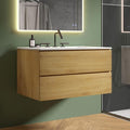 36" Bathroom Vanity with Sink, Modern Floating Vanity with Double Soft-Closing by LittleTulip
