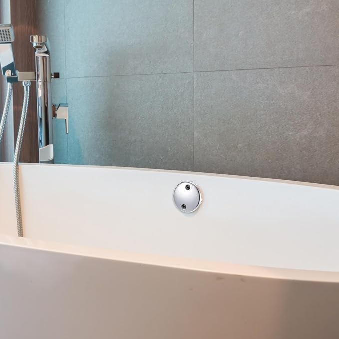 Tub Drain Overflow Covers, 3-1/8" Two Hole Bathtub Drain Overflow Cover - Image 6
