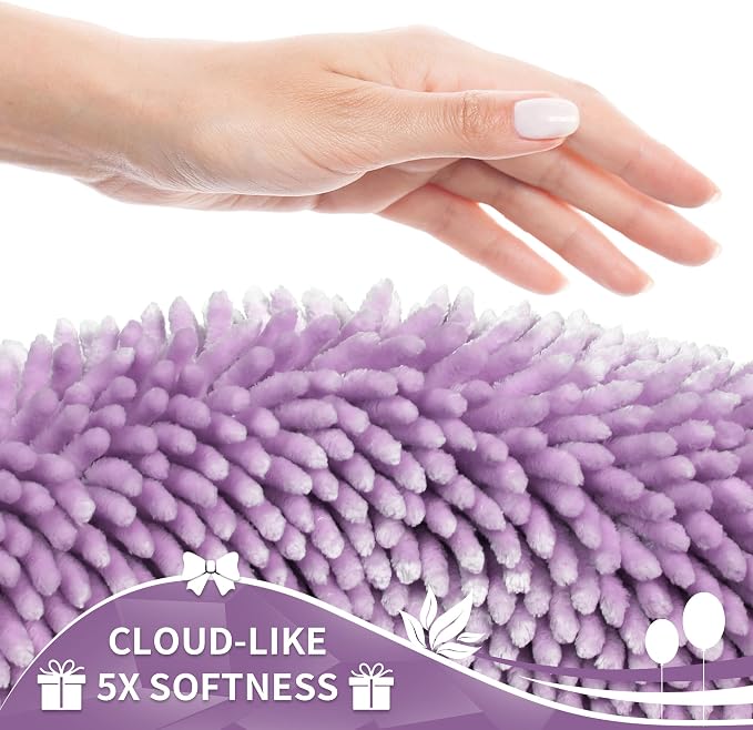 Yimobra Toilet Rugs U Shaped Washable, Extra Thick Soft Absorbent Chenille - Image 3