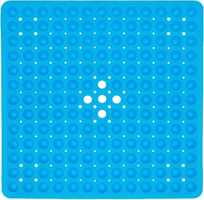 ENKOSI Non-Slip Square Shower Mat 21 x 21 inch – Anti-Slip PVC Bath Mat by ENKOSI