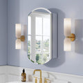 WELLFOR 20" x 32" Bathroom Oval Medicine Cabinet, Beveled Edge Mirror Cabinet by WELLFOR