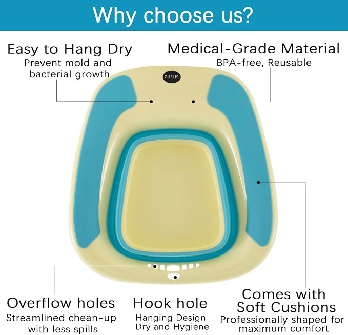Sitz Bath, Foldable Sitz Bath for Hemorrhoids, Sitz Bath for Toilet Seat - Image 6