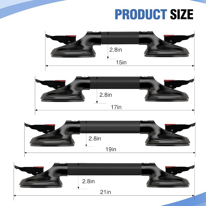 DAILYLIFE Grab Bars for Bathtubs and Showers, 17 inch Shower Handles for - Image 8