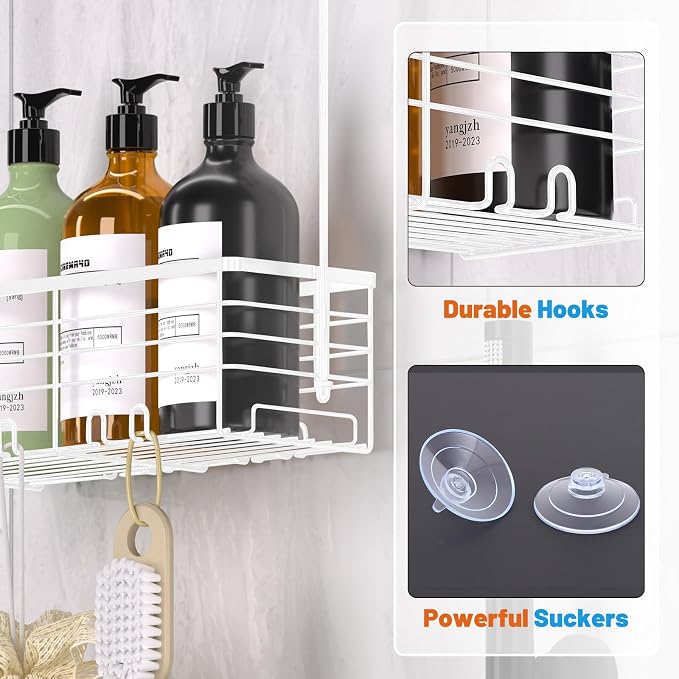 YUOROS Hanging Shower Caddy, Shower Caddies Bathroom Shower Rack Organizer - Image 3