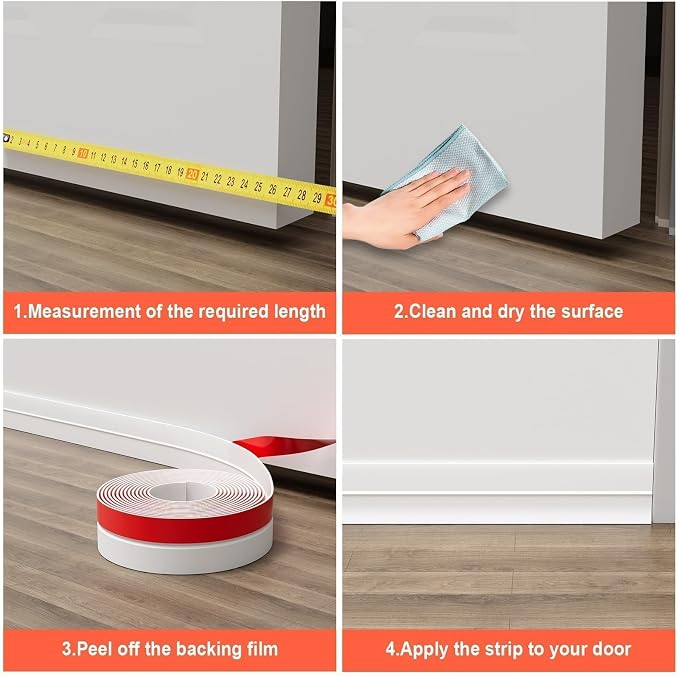 20ft Shower Door Seal Strip, Silicone Door Frame Sealing Strip - Image 6
