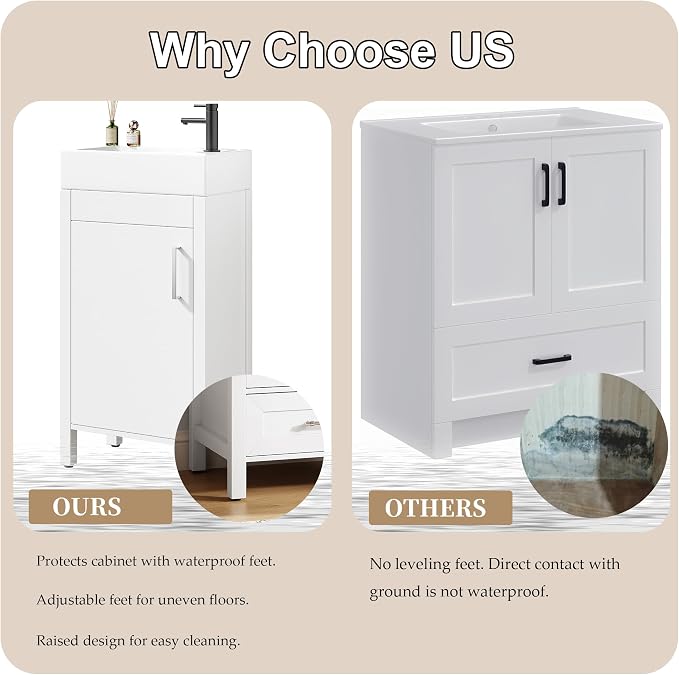 GarveeHome 16" Bathroom Vanity - Image 3
