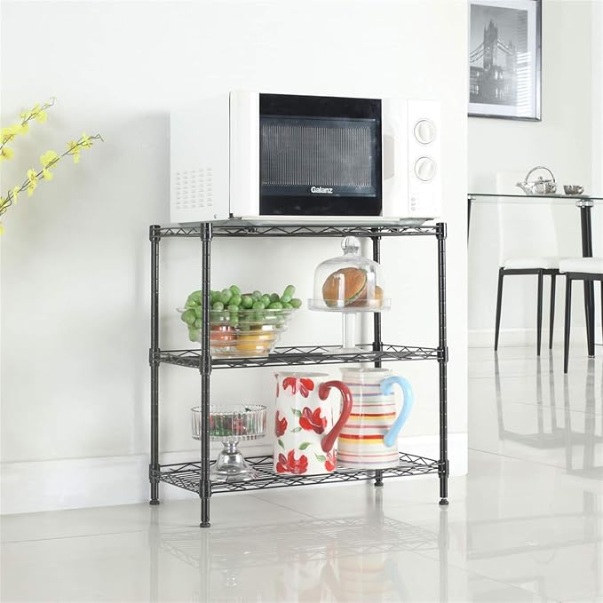 3 Tier Storage Racks Shelving, Heavy Steel Pantry Shelves, Adjustable Wire - Image 4