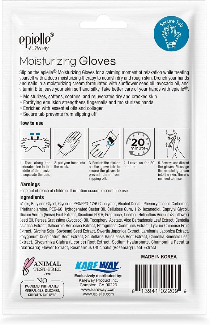 Epielle Hydrating & Moisturizing Hand & Foot Masks, Relieve and Soften Dry - Image 7
