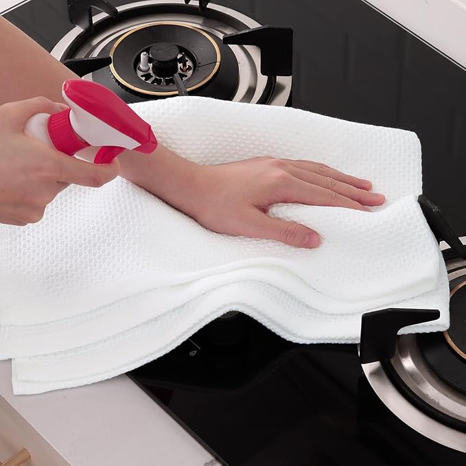 Homaxy 100% Cotton Waffle Weave Kitchen Dish Towels, Ultra Soft Absorbent Quick - Image 5