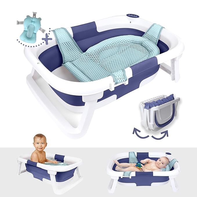 BEBELEH™ Collapsible Baby Bathtub – Bathtub + Baby tub Sling + Newborn Sling – by bebeleh