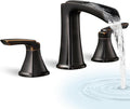 Waterfall Bathtub Faucet Oil Rubbed Bronze, Brass Bath Tub Faucet Set 3 Hole by HOIGY