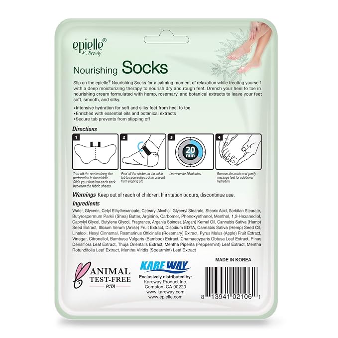 Epielle Relaxing & Nourishing Hand & Foot Masks, Repair and Soften Dry - Image 7
