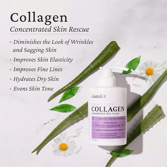 Elastalift Collagen Cream Fragrance Free Body Lotion & Face Moisturizer - Image 3
