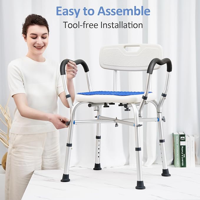 KingPavonini Shower Chair for Inside Shower, 550LBs Heavy Duty Bath Chair - Image 7