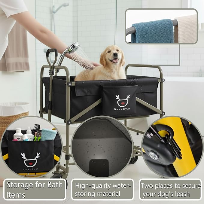 2-in-1 Dog Bathtub and Dog Stroller, Portable Dog Bath and Pet Stroller - Image 3