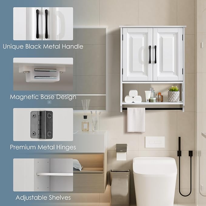 Wall Mounted Bathroom Cabinet, Farmhouse Medicine Cabinet - Image 8