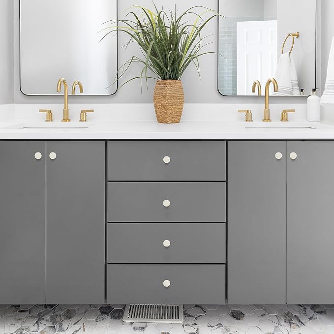 Ravinte 25 Pack Drawer Pulls 1-1/4 Inch Kitchen Cabinet Knobs Solid Round - Image 7