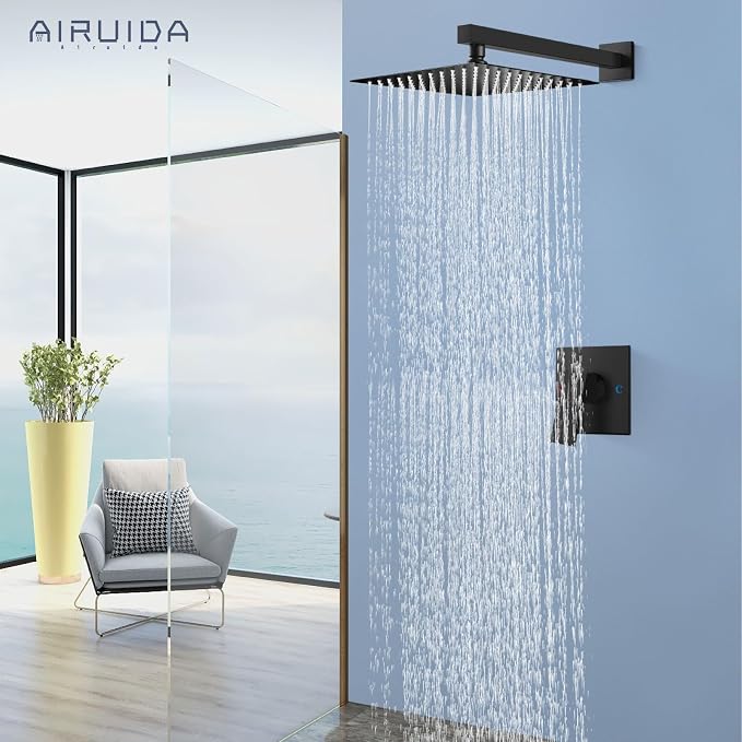 Airuida Shower Faucet Set Bathroom Rain Shower System SUS304 Stainless Steel - Image 3