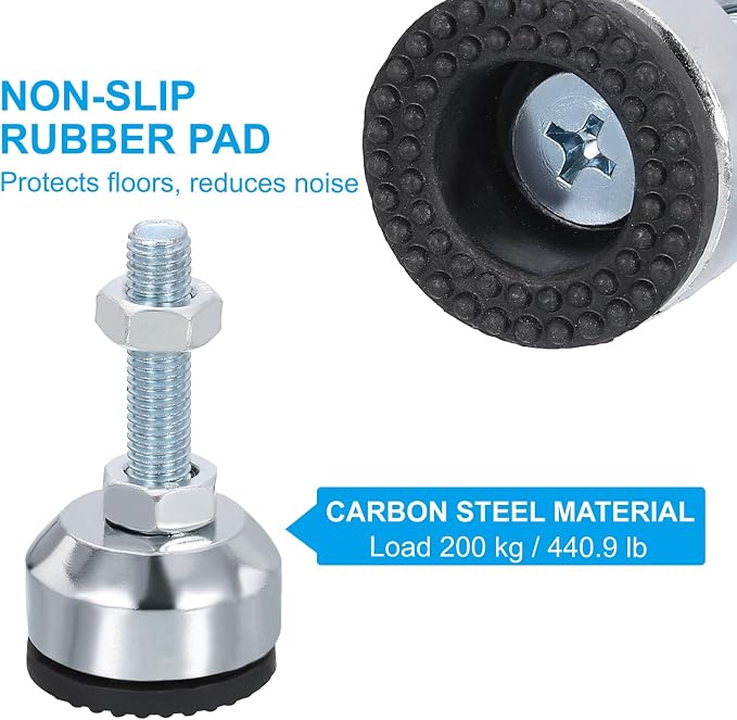 PATIKIL Furniture Leveling Feet 1.6" Dia Base M10 Thread - Image 3