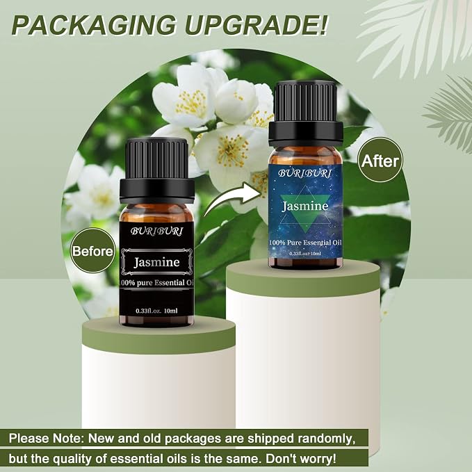 BURIBURI Jasmine Oil and Gardenia Essential Oils Gift Set, 100% Pure, Organic - Image 3
