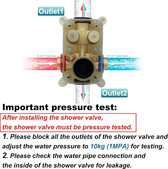 Digital Display Shower Valve Shower Valve 2 Way Shower Diverter Valve Shower - Image 7