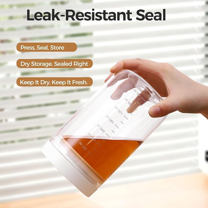 Danbark Set of 4 30oz Airtight Glass Storage Canisters - Image 7
