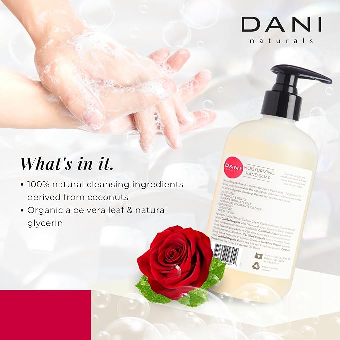 DANI Naturals Moisturizing Hand Soap – Citrus Rose Scent, Sulfate-Free & - Image 4