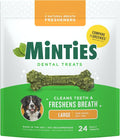 Minties Dental Chews for Dogs, Vet-Recommended Mint-Flavored Treats for Large by Minties