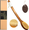 ICANdOIT-17.71Inch Natural Boar Bristles Anti-Slip Long Handle Bath Brush by Beautyisanattitude-ICANdOIT