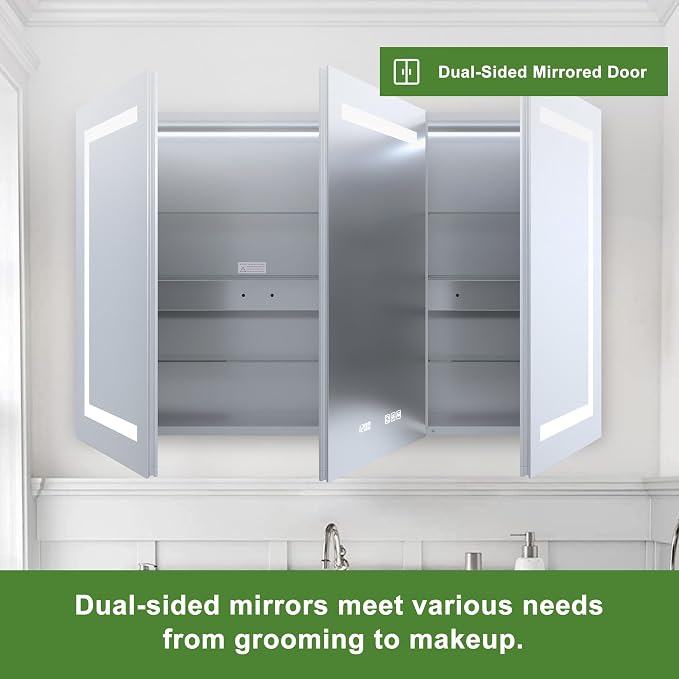 48" x 30" LED Lighted Medicine Cabinet - Image 7