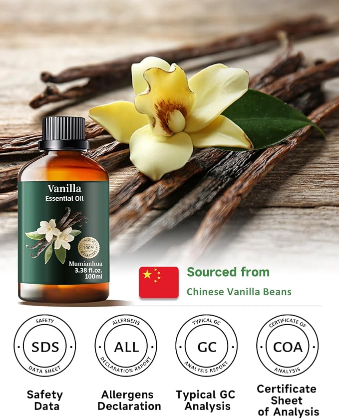 Vanilla Essential Oil Pure, Mumianhua Natural Vanilla Bean Oil - Image 6