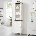 Bathroom Storage Cabinet, 5-Shelf Farmhouse Storage Cabinet by Minifeel