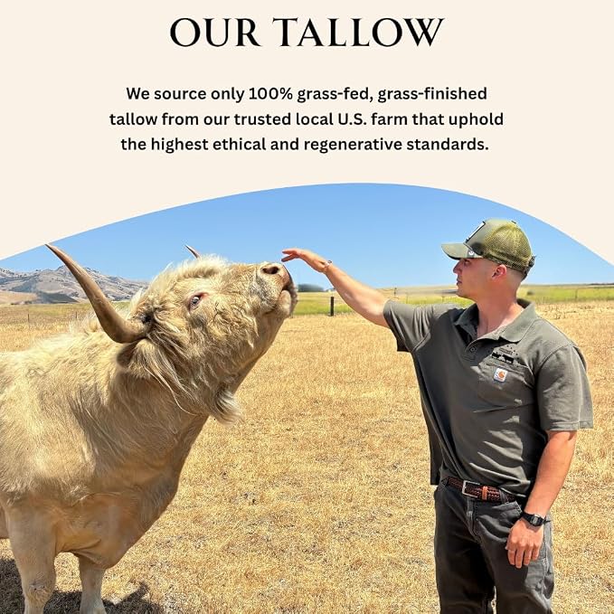 Untamed Organics Pure Tallow 100% Grass-Fed Grass-Finished Beef Tallow Balm - Image 4