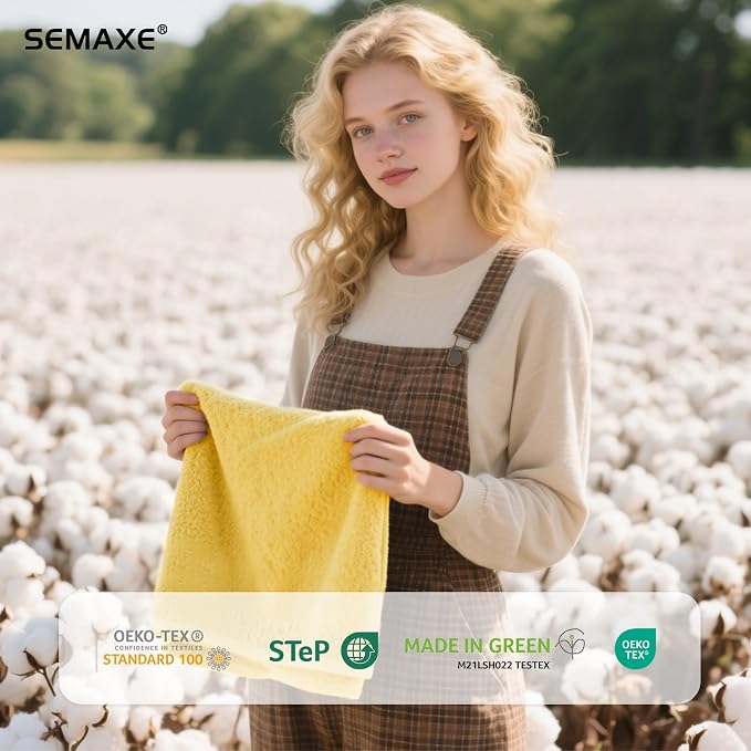 SEMAXE 12 Pack Hand Towels for Bathroom, 100% Cotton Towels - Image 3