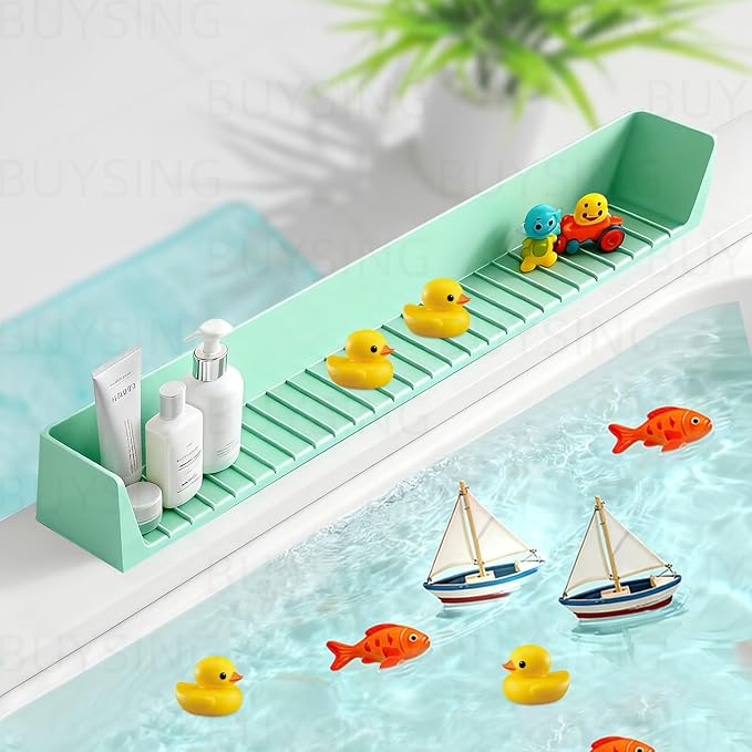 Bathtub Splash Guard for Tub 31.5 in &11 Suction Cups, Lengthened Silicone by Unknown