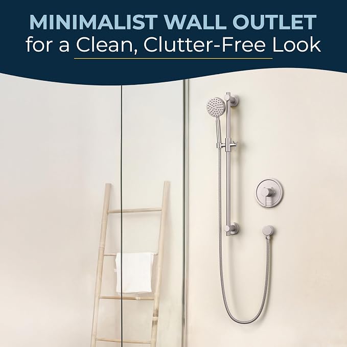 HammerHead Showers Solid Metal Drop Ell Wall Mount Elbow, 1/2" Shower Hose - Image 3