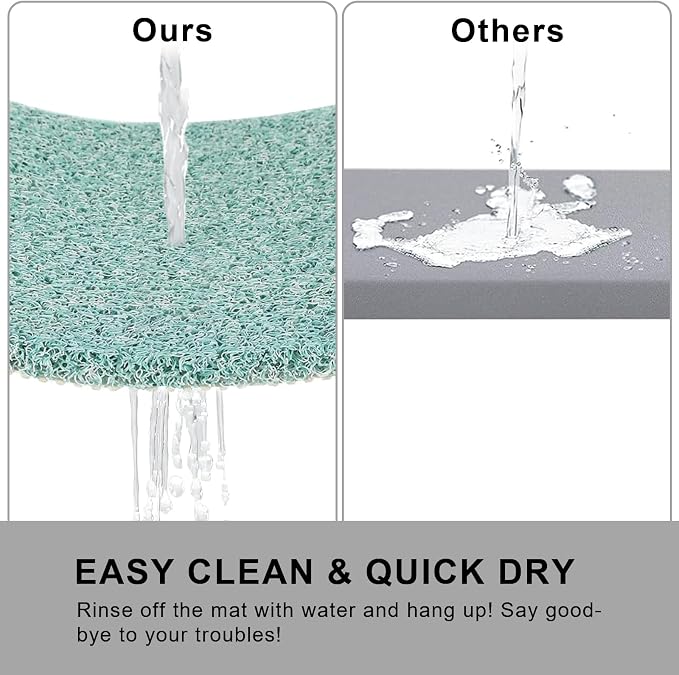 Nonslip Bathtub Mat, Anti Slip Bath Mat 0.6" Extra Thick, Quick Dry Bath Tub - Image 4